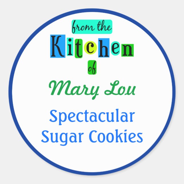 Sticker Rond À partir de la cuisine des chevalets à cuisson ble (Devant)