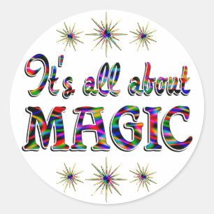 Sticker Rond A propos de la magie