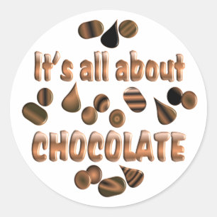 Sticker Rond A propos du chocolat