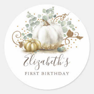 Sticker Rond Ă?re fête d'anniversaire de petit de Cendrillon