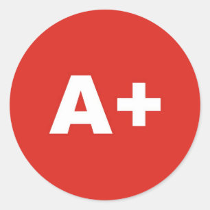 Sticker Rond A+ Sanguin / Groupe Rh (Rhesus) Positif
