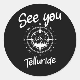 Sticker Rond À Telluride Usa Vacances Ski Comp