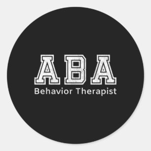 Sticker Rond Aba Thérapeute Comportement Thérapie Autisme Ensei