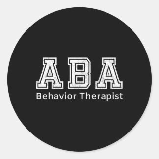 Sticker Rond Aba Thérapeute Comportement Thérapie Autisme Ensei
