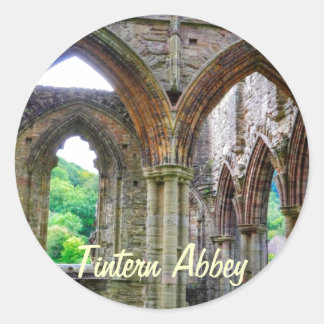 Sticker Rond Abbaye de Tintern, Monastère cistercien, Pays de G