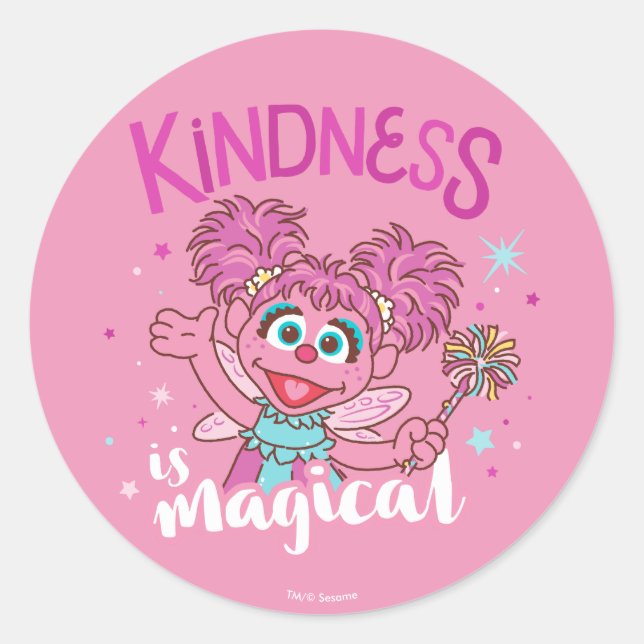 Sticker Rond Abby Cadabby - La gentillesse est magique (Devant)