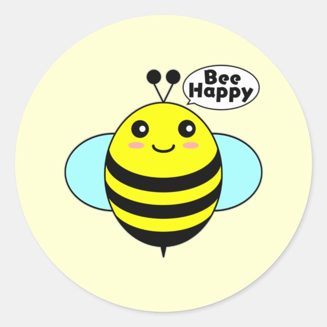 Sticker Rond Abee Happy 1 (Devant)