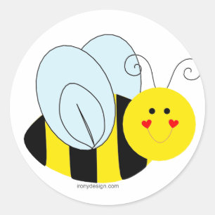 Sticker Rond Abee mignonne