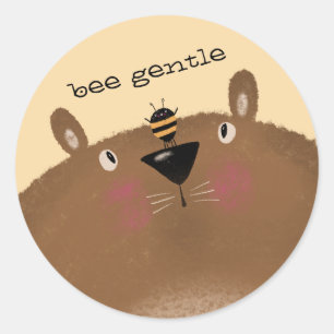 Sticker Rond Abeille douce