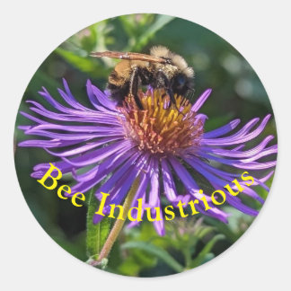 Sticker Rond Abeille industrielle