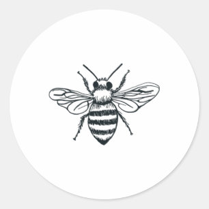 Sticker Rond Abeille Mignonne Pour Hommes Femmes Garçon Graphiq