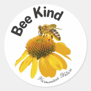 Sticker Rond Abeille - Nature Harmonieuse