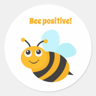 Sticker Rond Abeille positive