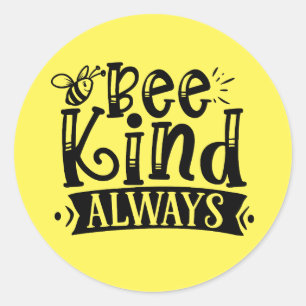 Sticker Rond Abeille toujours inspiration mot art