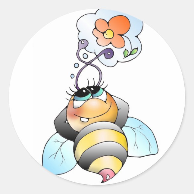Sticker Rond Abeilles autocollantes (Devant)