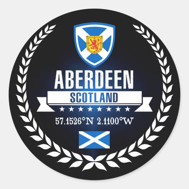Sticker Rond Aberdeen (Devant)