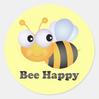 Sticker Rond Abey Happy