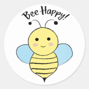 Sticker Rond Abey Happy