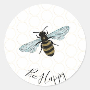 Sticker Rond Abey Happy