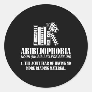 Sticker Rond Abibliophobie Lecteur Avid Ou ver De Livres