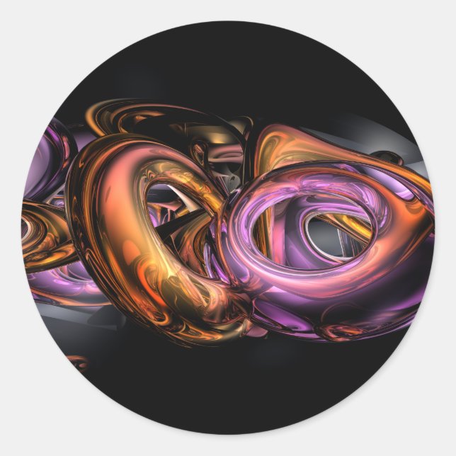 Sticker Rond Abrégé sur graffiti (Devant)