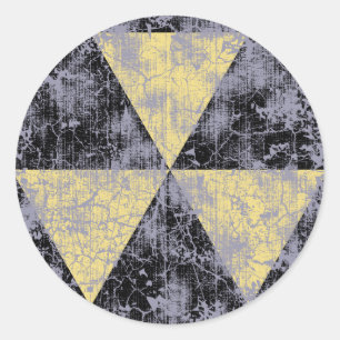 Sticker Rond Abri-Cl-dist de retombées radioactives