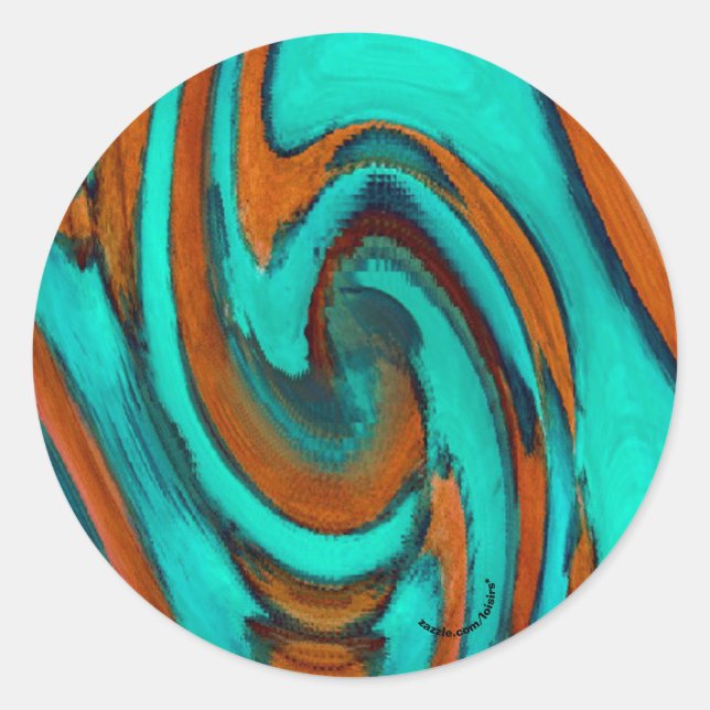 Sticker Rond Abstrait (Devant)