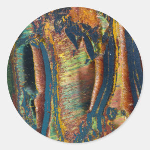 Sticker Rond abstrait coloré d'un oeil de tigre