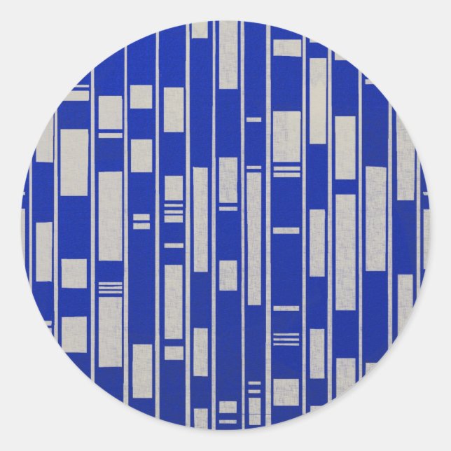 Sticker Rond Abstraite inspirée par les textiles africains - V2 (Devant)