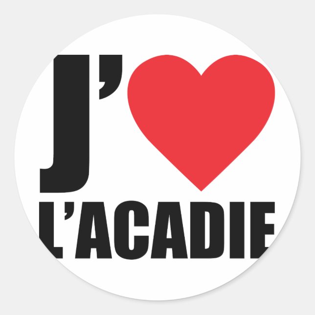 Sticker Rond Acadie de J'aimeL (Devant)