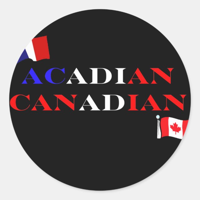 Sticker Rond Acadien canadien (Devant)