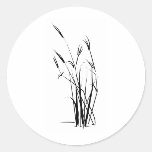 Sticker Rond Accentuation de l'herbe