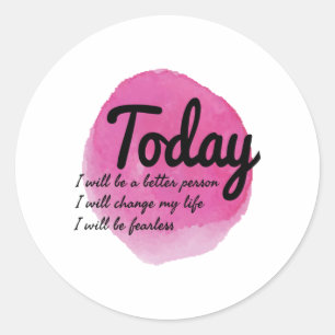 Sticker Rond acceptation de soi vibrations de motivation