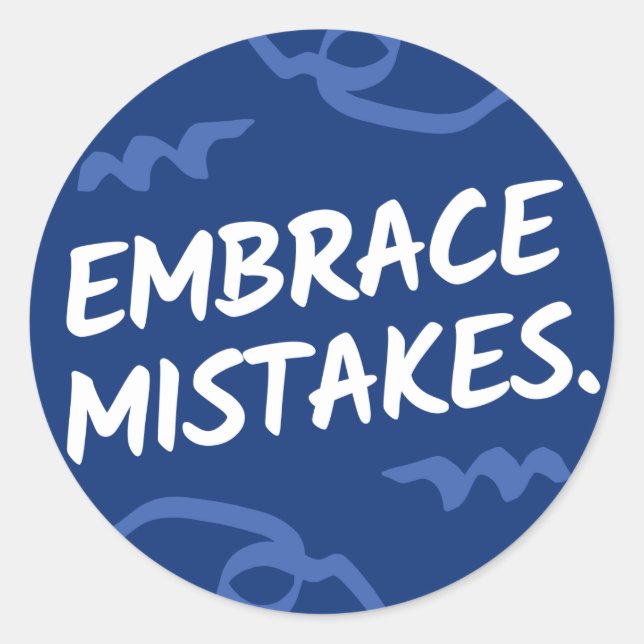 STICKER ROND ACCEPTER LES ERREURS (Devant)