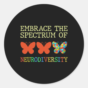 Sticker Rond Acceptez Le Spectre De La Neurodiversité Autisme M