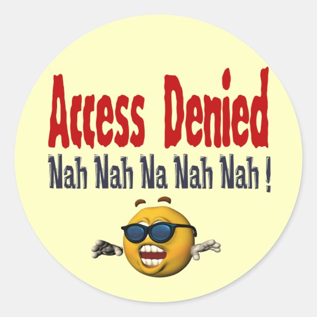 Sticker Rond Accès refusé (Devant)