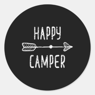 Sticker Rond Accessoires de camping heureux Arrow Vêtements enf