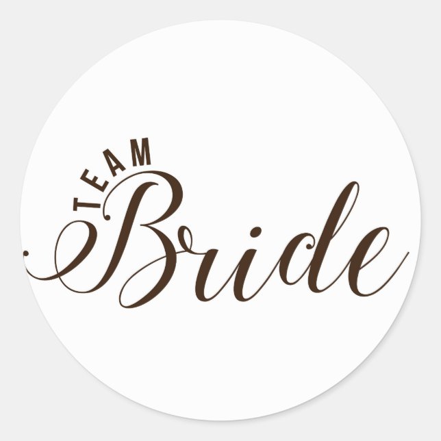 Sticker Rond Accessoires de mariée d'équipe (Devant)