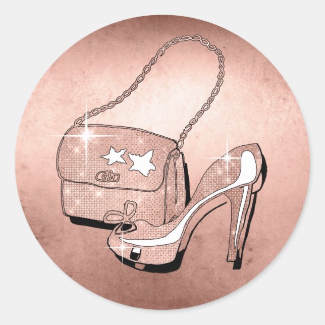 Sticker Rond Accessoires de parties scintillant et de brillance (Devant)
