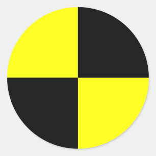 Sticker Rond accident de voiture de signe de symbole de