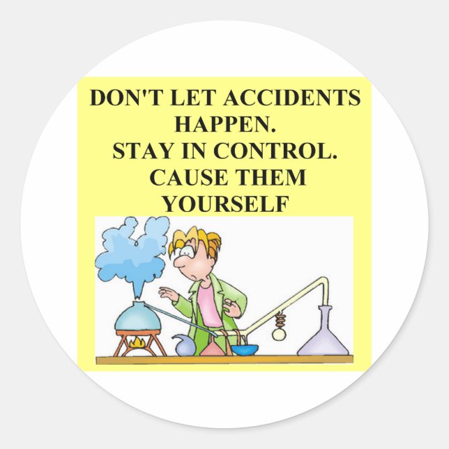 Sticker Rond accidents chimiques (Devant)