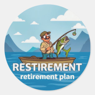 Sticker Rond Accompagné de détente : Le plan de retraite parfai