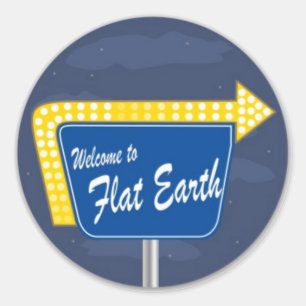 Sticker Rond Accueil à l'autocollant plat de la terre