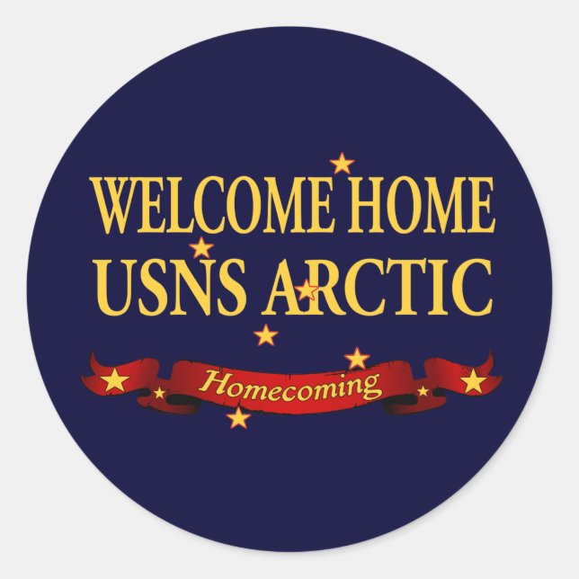Sticker Rond Accueil Bienvenue USNS Arctic (Devant)