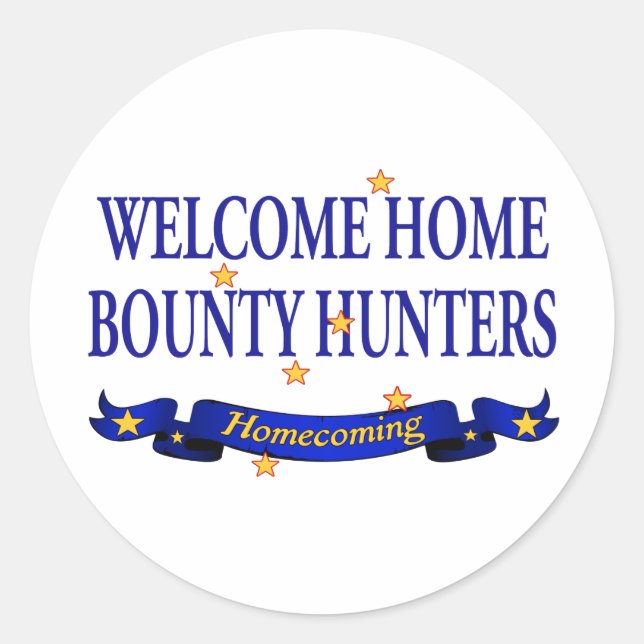 Sticker Rond Accueil Chasseurs de primes (Devant)