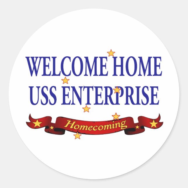 Sticker Rond Accueil USS Enterprise (Devant)