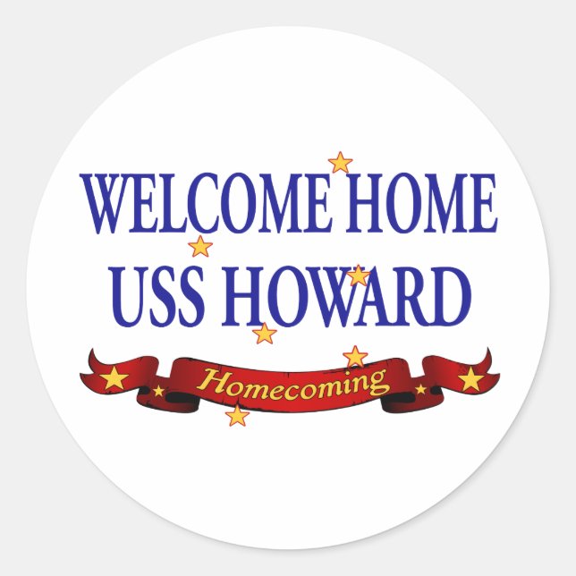 Sticker Rond Accueil USS Howard (Devant)