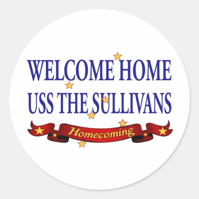 Sticker Rond Accueil USS Les Sullivans (Devant)