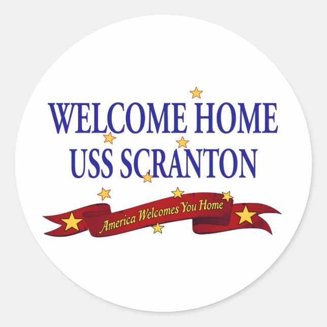 Sticker Rond Accueil USS Scranton (Devant)