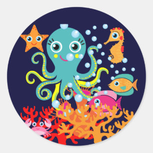 Sticker Rond Accueil vers l'océan